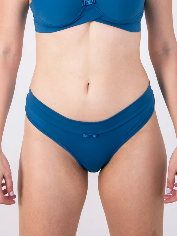 Calcinha em microfibra azul marinho - Lilyts